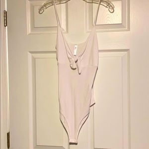 Watermelon white tie bodysuit